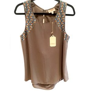 NWT Lost April by Naked Zebra Sleeveless Blouse